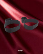 Leather Play Easy Strap Restraints — Black — Coy