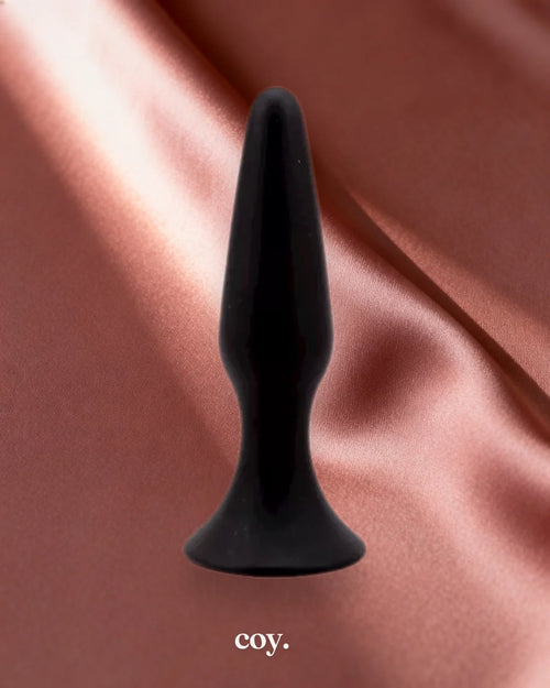 Aeystheter Collection Silicone Butt Plug 4.5 Inch — Black — Coy