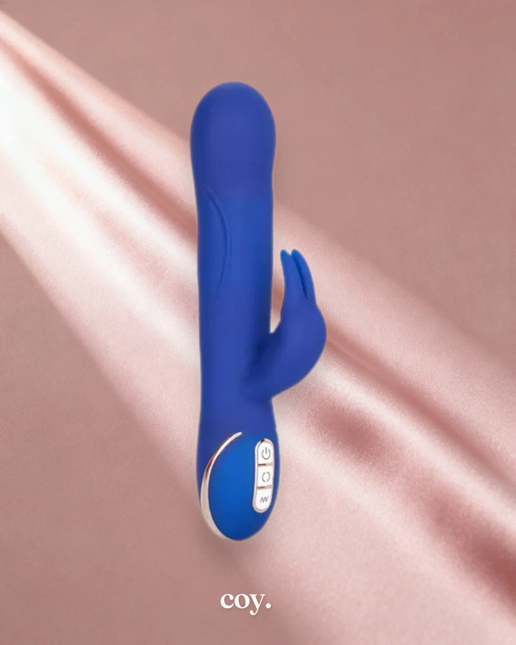 Jack Rabbit Signature Silicone Rotating Beaded Rabbit Vibrator — Blue — Coy