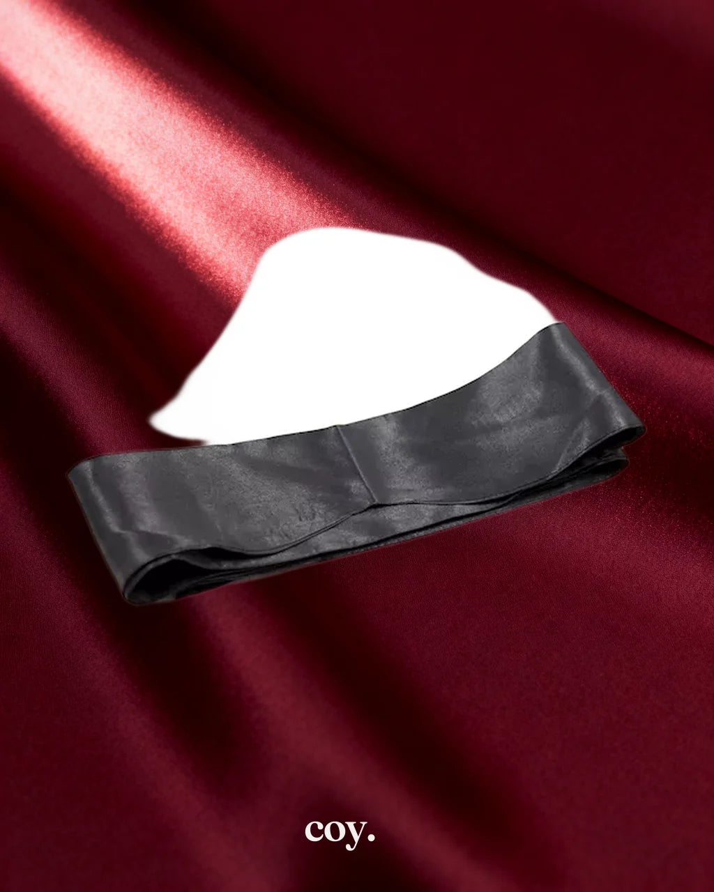 Leather Play Nose Notched Blindfold — Black — Coy