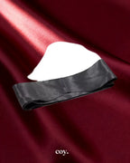 Leather Play Nose Notched Blindfold — Black — Coy