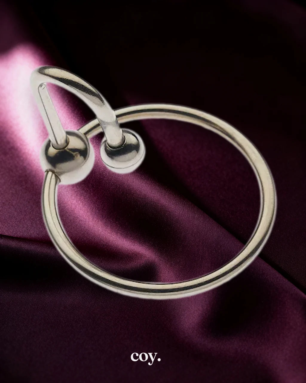 Share Satisfaction Kink Stainless Steel Ball End Head Ring 35 MM — Coy