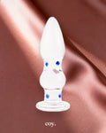Share Satisfaction Lucent Sphere Glass Butt Plug 4.7 Inch — Clear — Coy