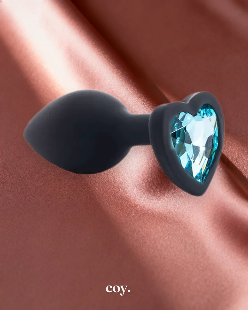 Share Satisfaction Kink Range Gemmed Butt Plug Small — Black — Coy