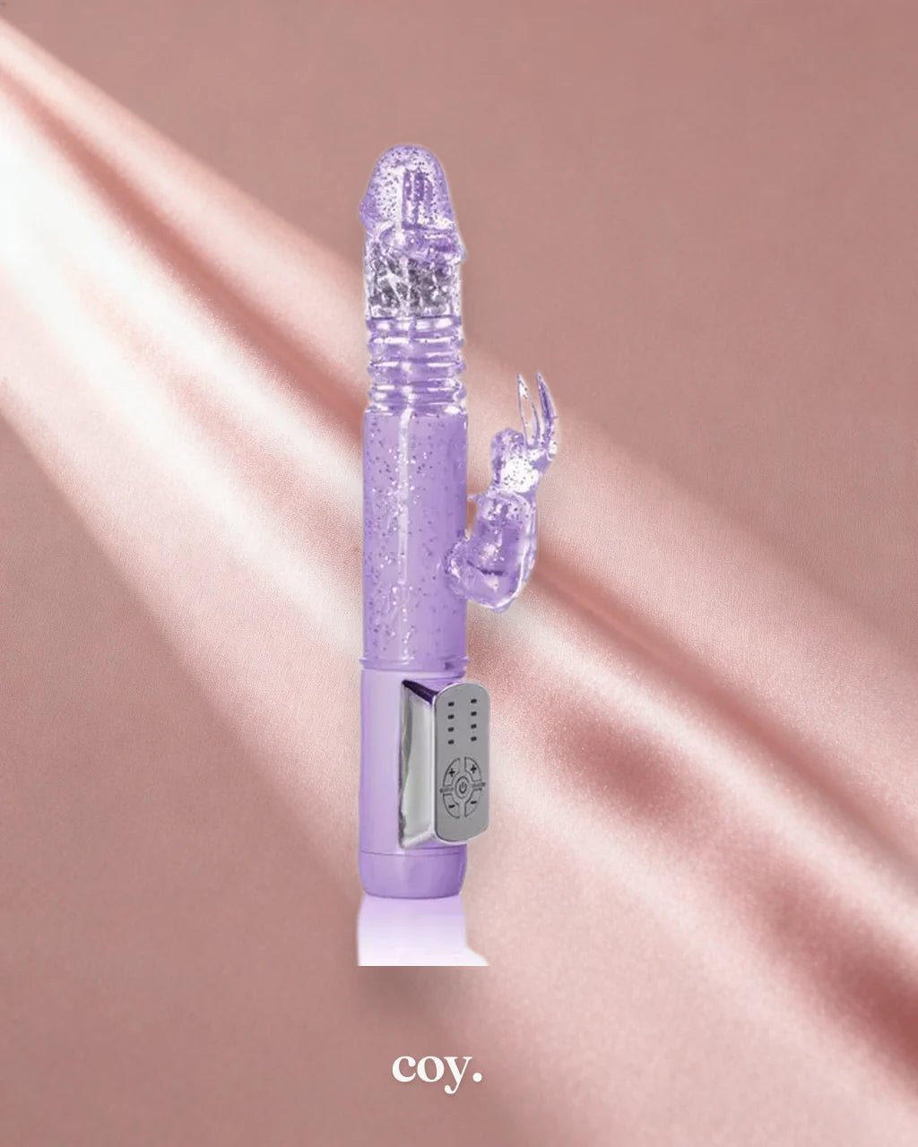 Petite Thrusting Jack Rabbit Vibrator — Purple — Coy