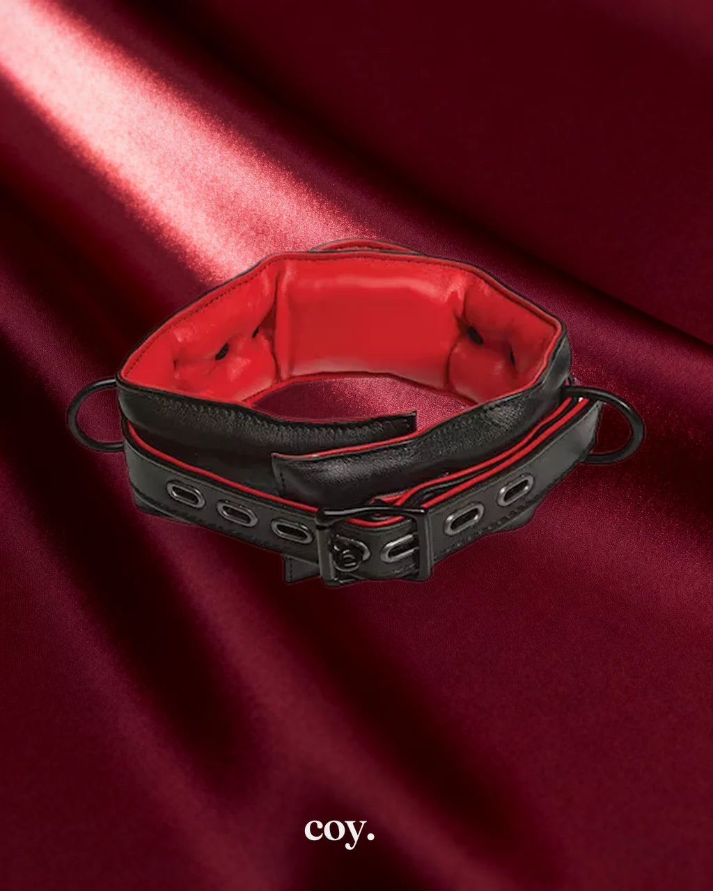 Doc Johnson Leather Handlers Collar — Black — Coy