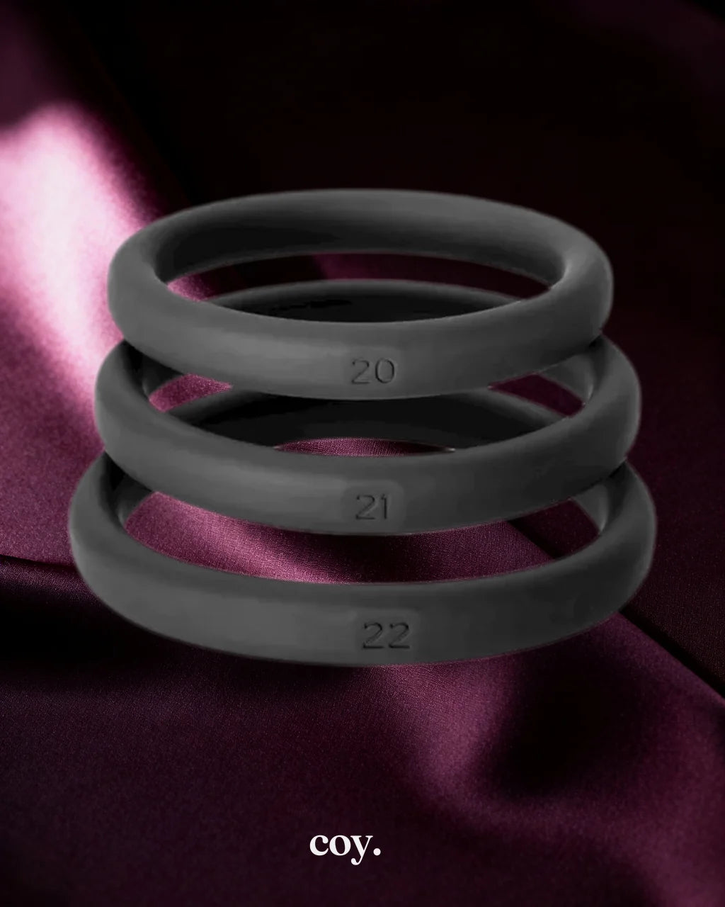 Perfect Fit Xact-Fit Kit L-X Cock Ring — Black — Coy