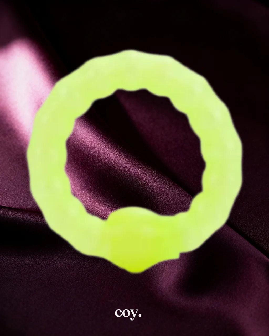 CalExotics Pearl Beaded Prolong Ring Glow in the Dark — Green — Coy