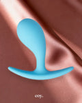 Share Satisfaction Medium Curved Butt Plug 2.2 Inch — Aqua — Coy
