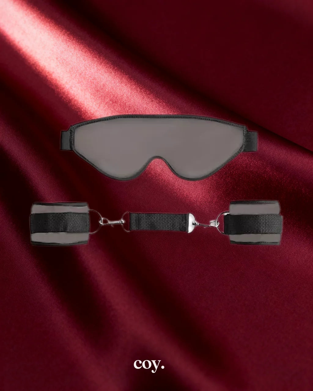 Liberator Bond Cuff & Blindfold Kit — Grey — Coy