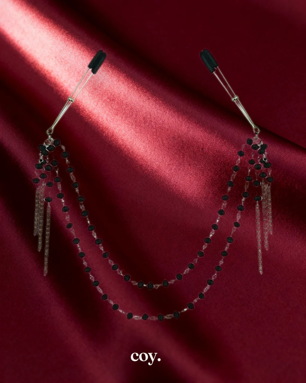 Sportsheets Midnight  Jeweled Nipple Clips — Coy