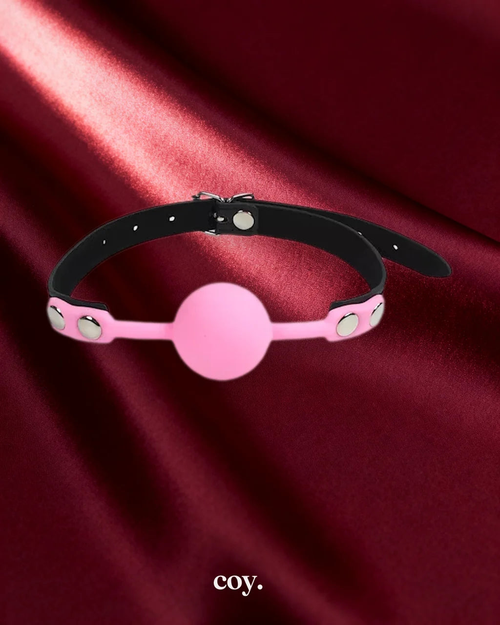 Leather Play The Classic Ball Gag — Pink — Coy