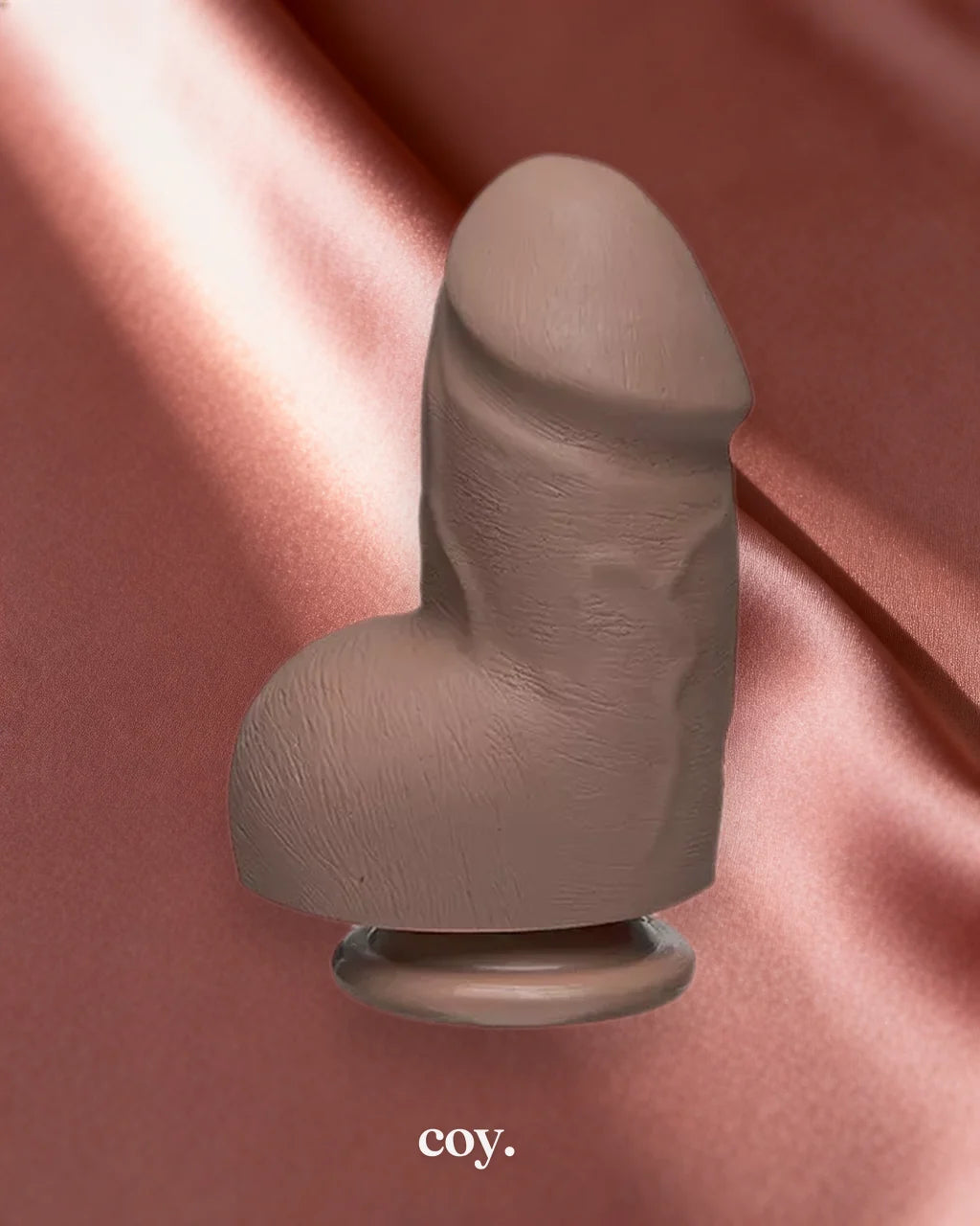 Doc Johnson Ultraskyn Fat Dildo with Balls 6 Inch — Tan — Coy