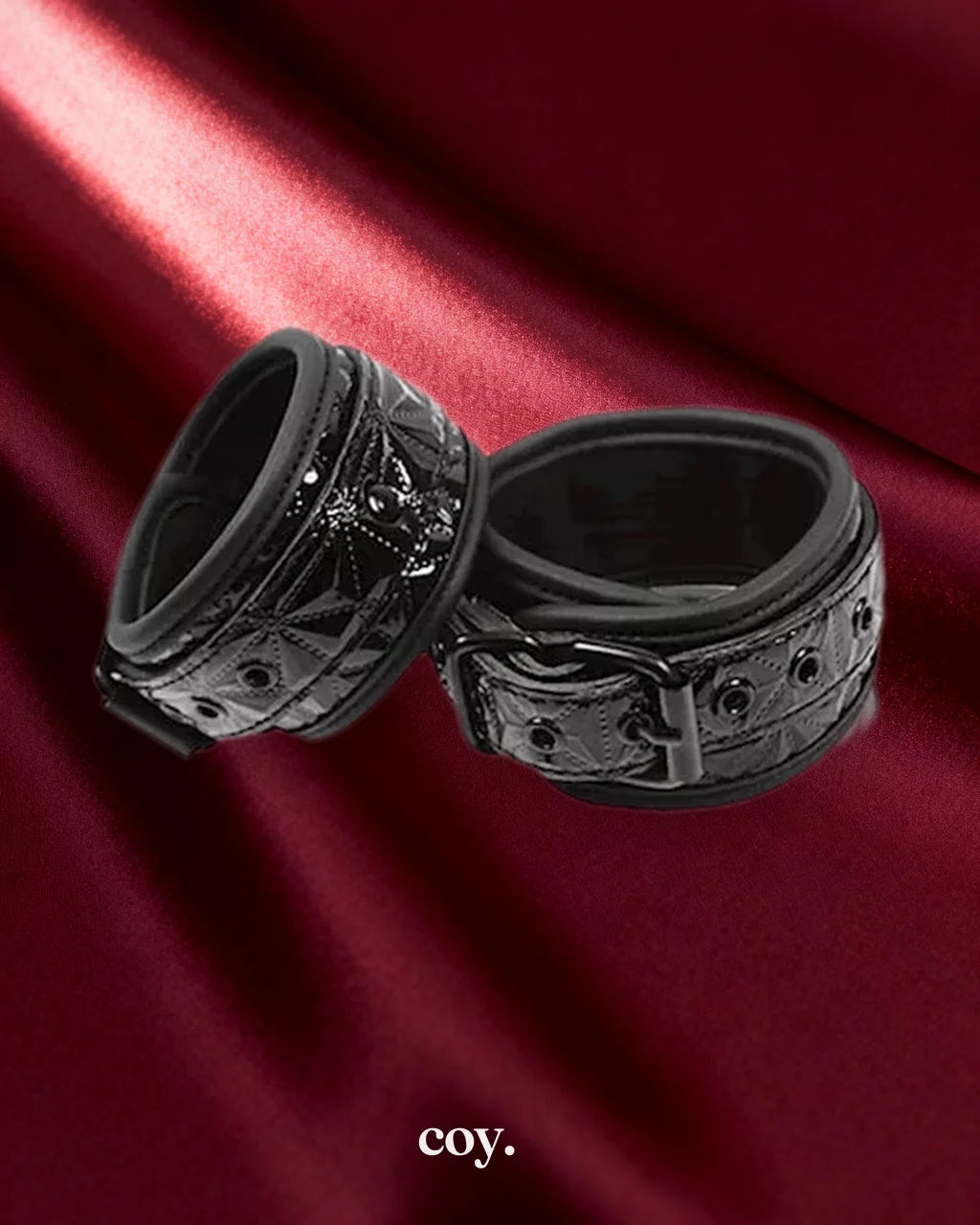 Sinful Black Wrist Cuffs — Coy