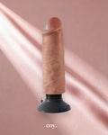 King Cock 6 Inch Vibrating Cock Realistic Vibrator — Tan — Coy