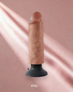 King Cock 6 Inch Vibrating Cock Realistic Vibrator — Tan — Coy