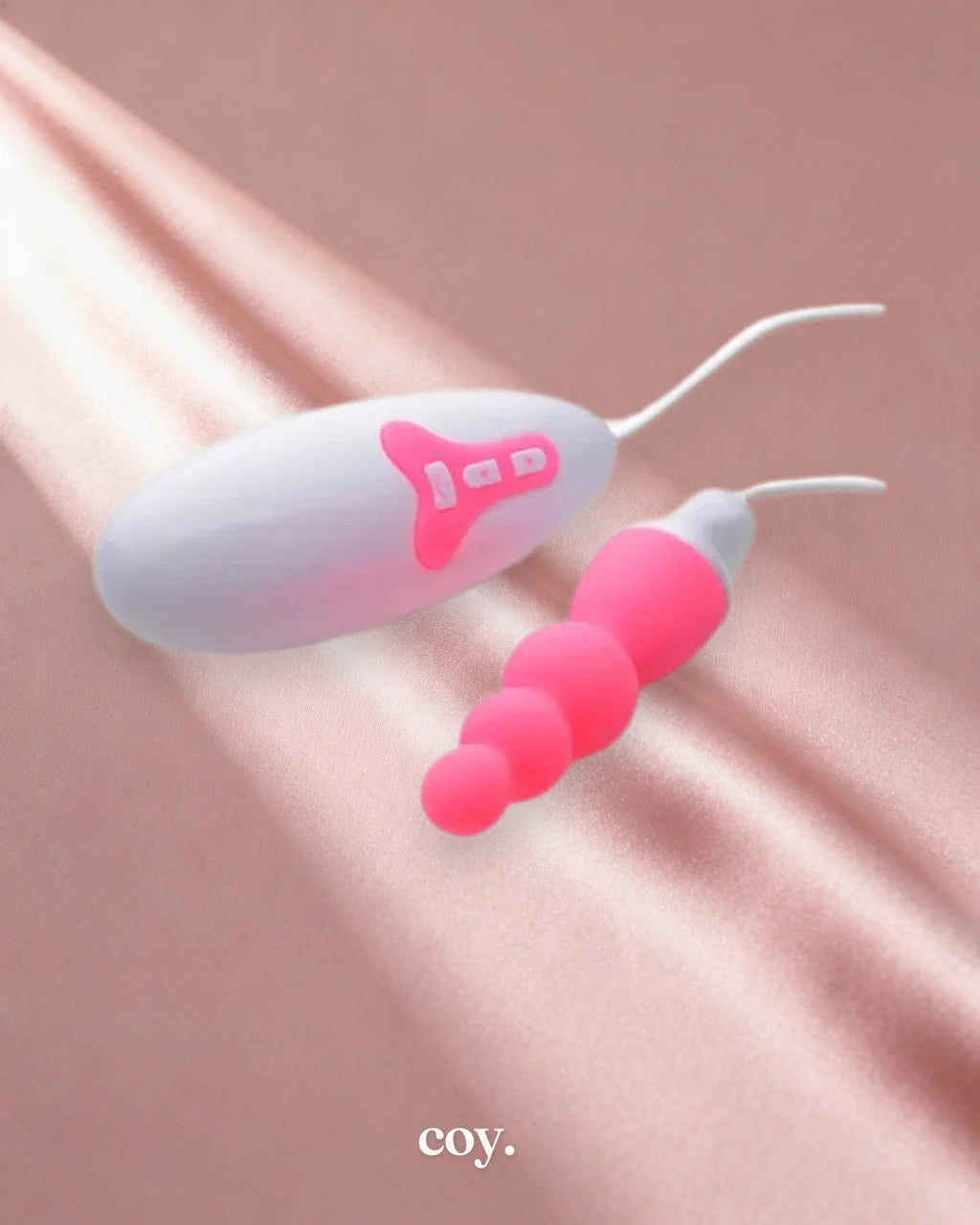 Bubble Blast Beaded Vibrating Love Egg 5 Inch — Pink — Coy