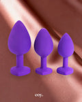 Amore Anal Plug Set 3.5 Inch — Purple — Coy