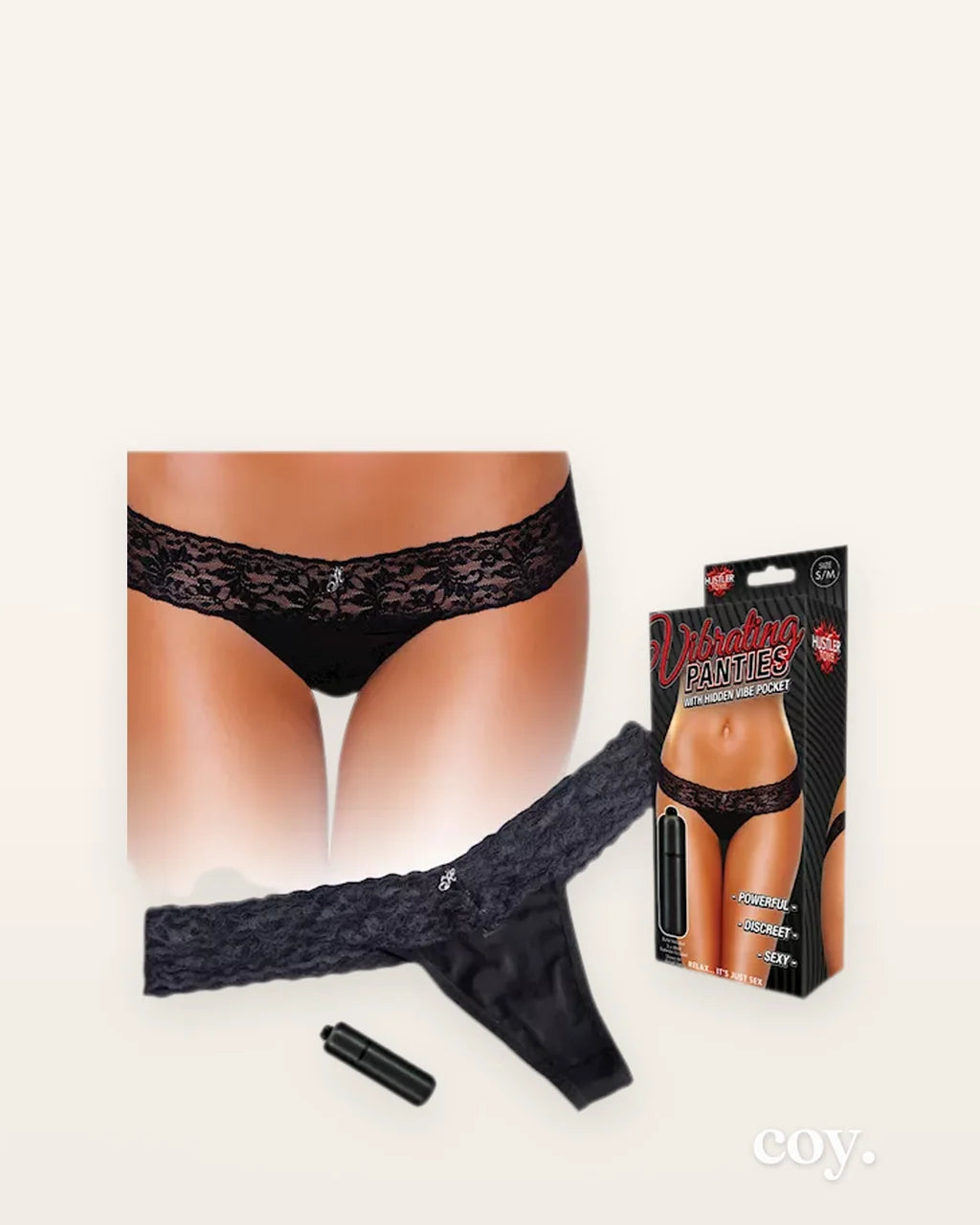Vibrating Lace Thong — Coy