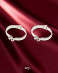 Leather Play Erwin Cuffs with Padlock Small Bondage Kit — Silver — Coy