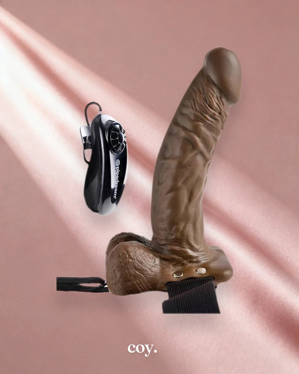 Fetish Fantasy 7 Inch Vibrating Hollow Strap-On With Balls — Coy