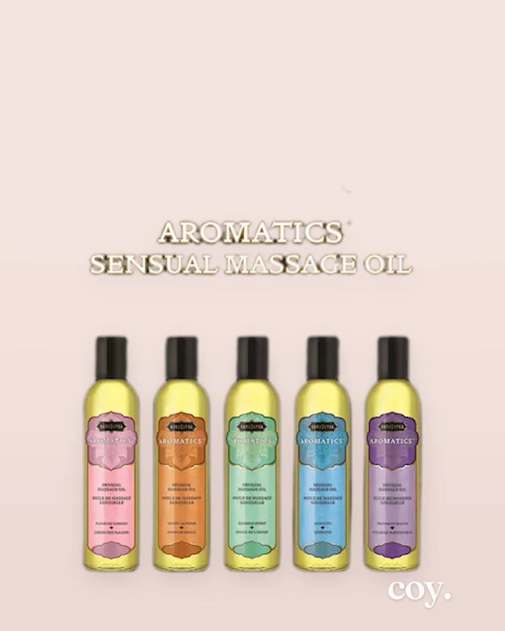 Kama Sutra Aromatics Massage Oil 4X6 Display Card — Coy