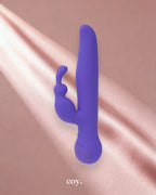 Swan Touch Duo Rabbit Vibrator 9 Inch — Purple — Coy