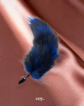 Share Satisfaction Kink Range Bushy Tail Butt Plug 17.7 Inch — Blue — Coy