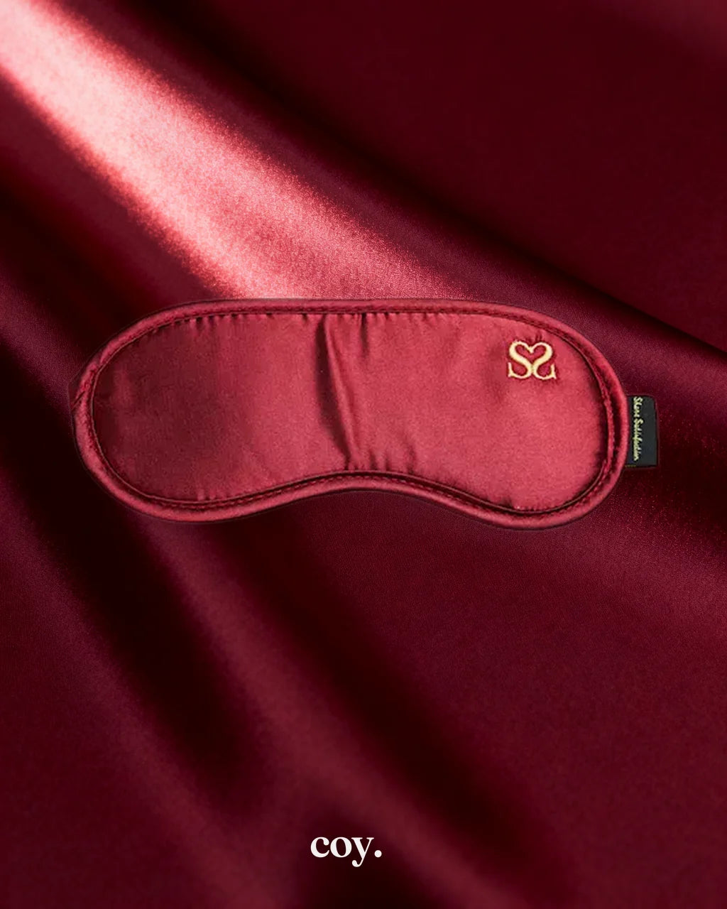 Share Satisfaction Luxury Blindfold — Burgundy — Coy