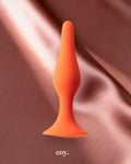 Share Satisfaction Medium Silicone Butt Plug — Orange — Coy