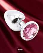 Leather Play Mesmerizing Gem Plug 2.8 Inch — Pink — Coy