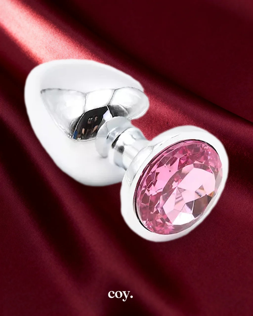 Leather Play Mesmerizing Gem Plug 2.8 Inch — Pink — Coy
