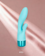 Cal Exotics Eden Lover Rabbit Vibrator 4 Inch — Teal — Coy