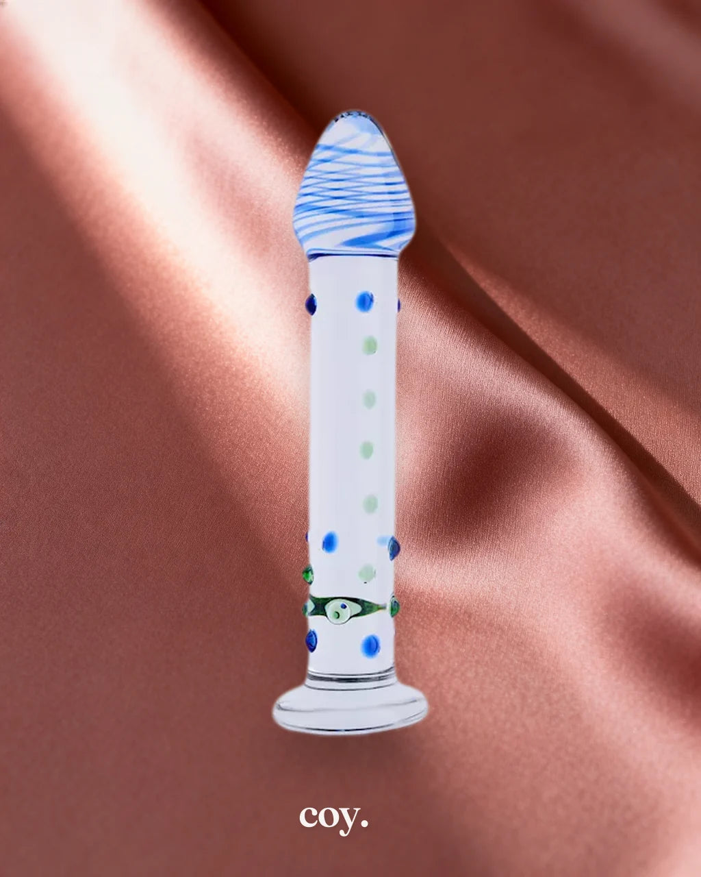 Share Satisfaction Lucent Hydra Glass Massager 7 Inch — Blue — Coy