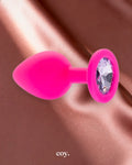 Share Satisfaction Kink Range Silicone Gemmed Butt Plug Medium — Coy