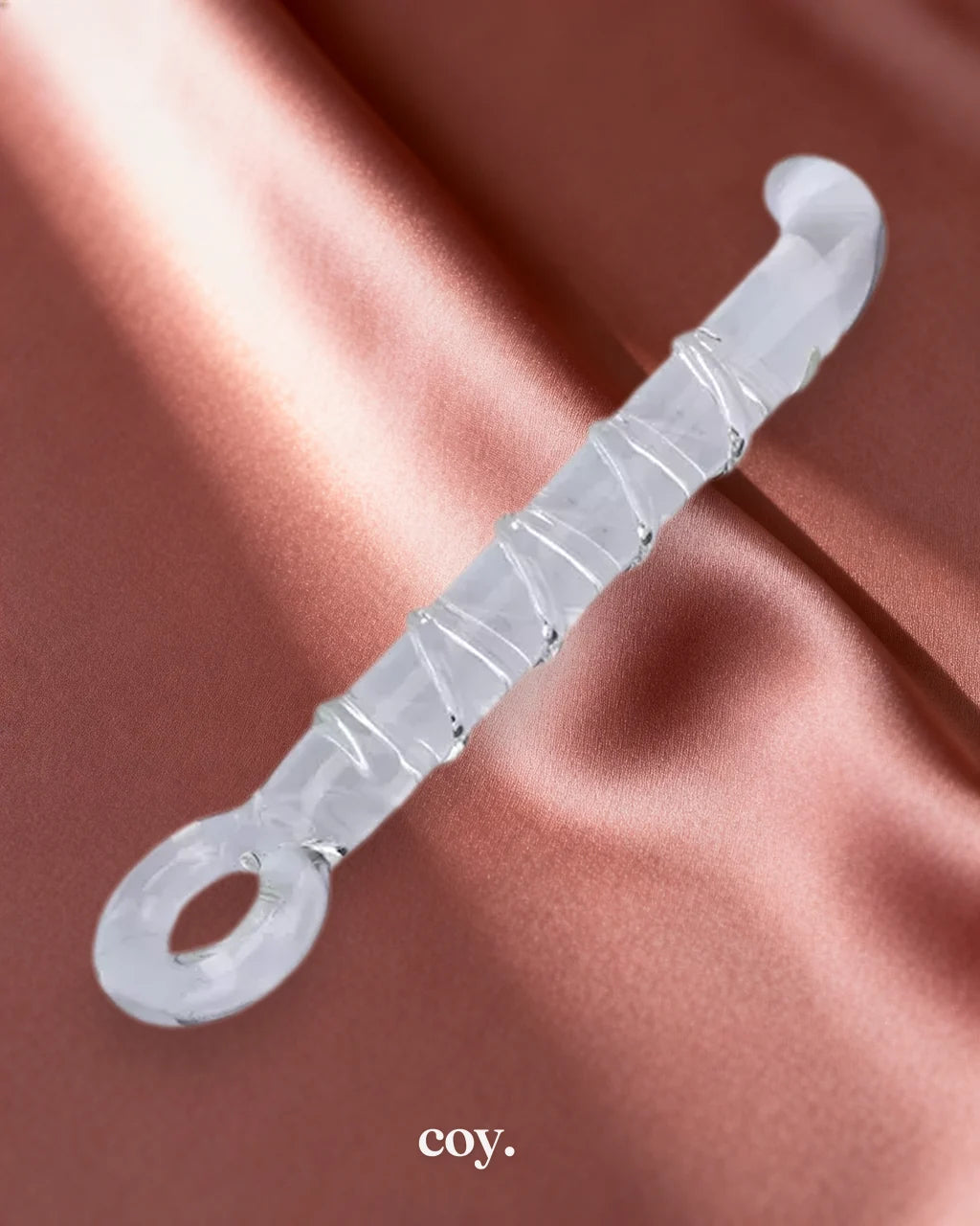 Share Satisfaction Lucent Spire Glass Massager 7.1 Inch — Clear — Coy