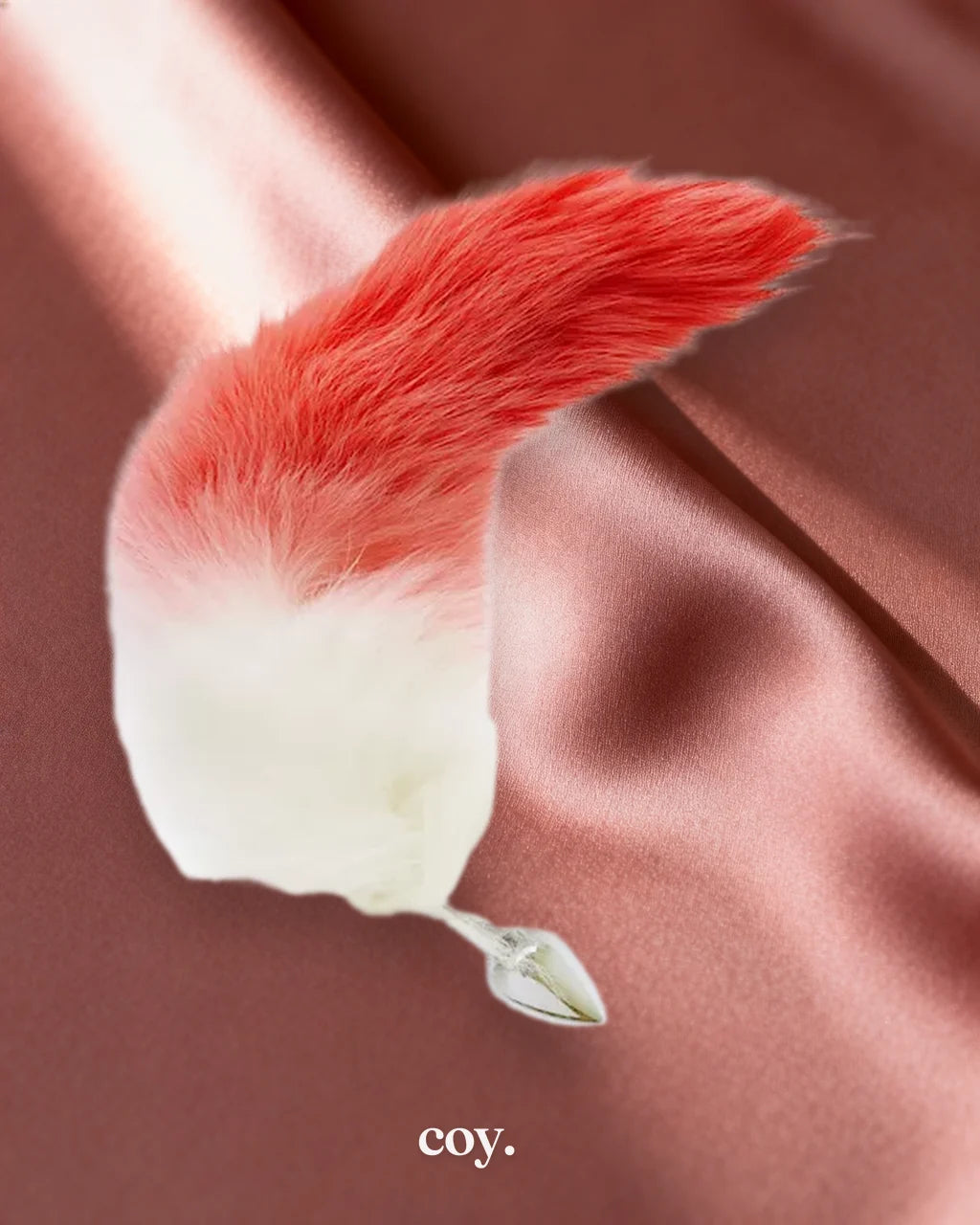 Share Satisfaction Kink Range Tail Butt Plug 2.9 Inch — Pink/White — Coy