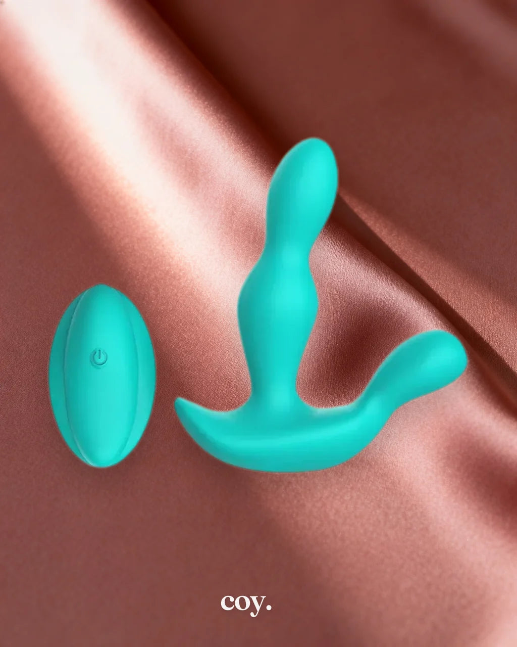 Amore Wireless Remote Control Prostate Anal Vibrator 4.8 Inch — Teal — Coy