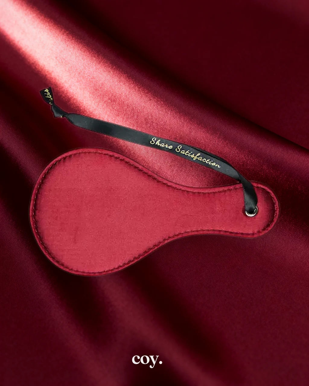 Share Satisfaction Luxury Paddle 7 Inch — Burgundy — Coy
