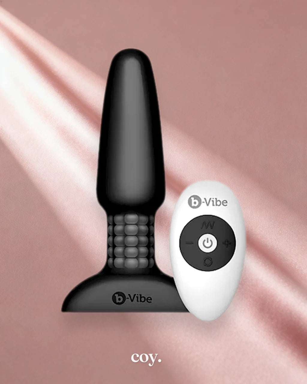 B-Vibe USB Rechargeable Rimming Plug 5.8 Inch — Black — Coy