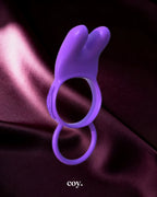 Fantasy C-Ringz Twin Teazer Rabbit Cock Ring — Purple — Coy