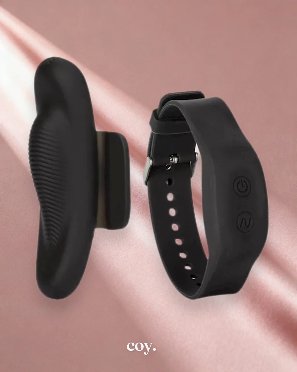 Cal Exotics Lock-N-Play Wristband Remote Panty Teaser — Black — Coy