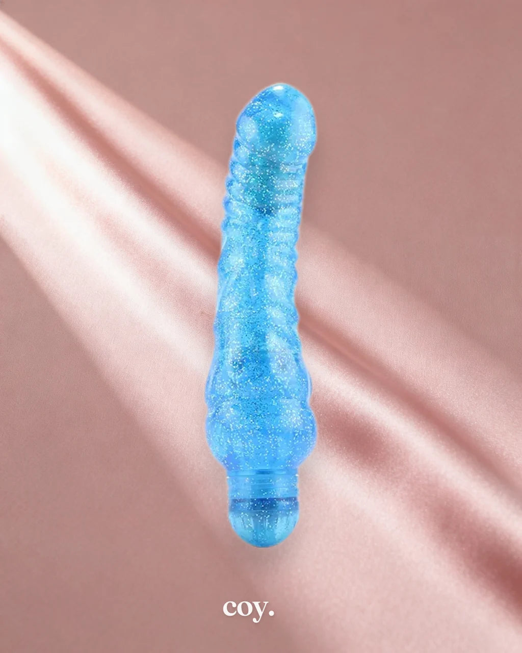 Cal Exotics Sparkle Glitter Jack 6 Inch Classic Vibrator — Blue — Coy