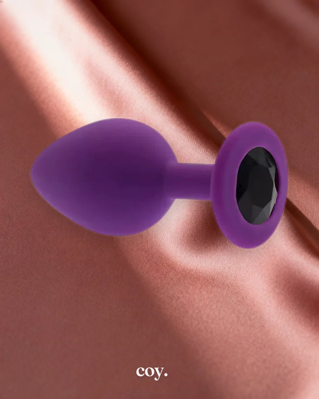 Share Satisfaction Kink Range Silicone Gemmed Butt Plug Medium — Coy