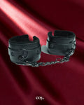 Sex and Mischief Shadow Fur Handcuffs Restraint — Black — Coy