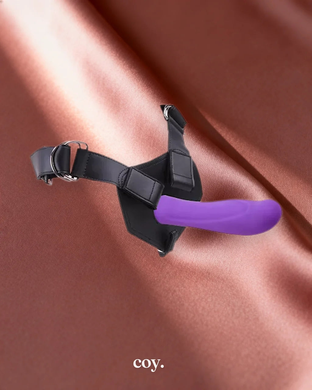 Aeystheter Collection Amor Harness Strap on Dildo — Purple — Coy