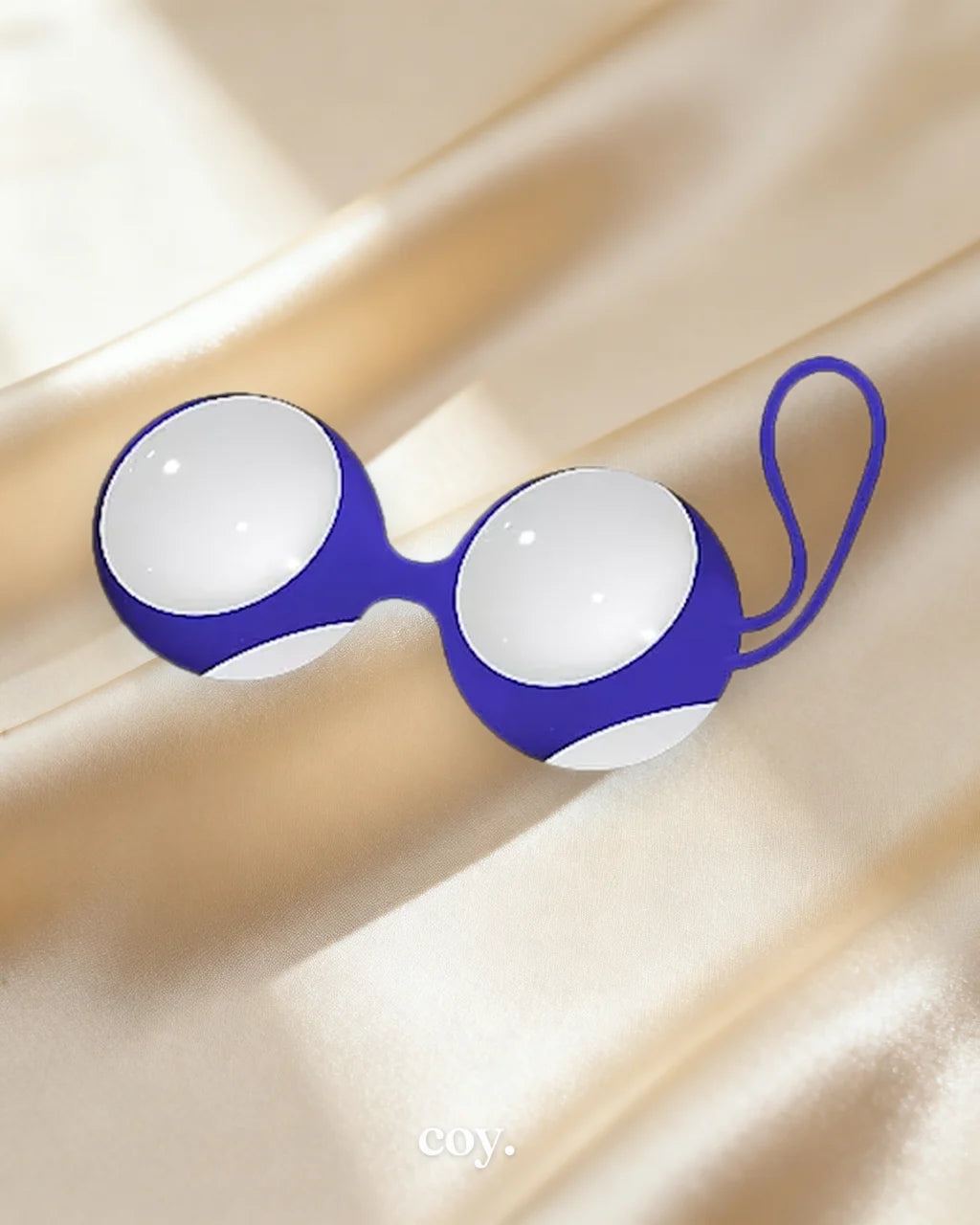 Shots Toys Chrystalino Ben Wa Ball Medium Kegel Trainer — White — Coy