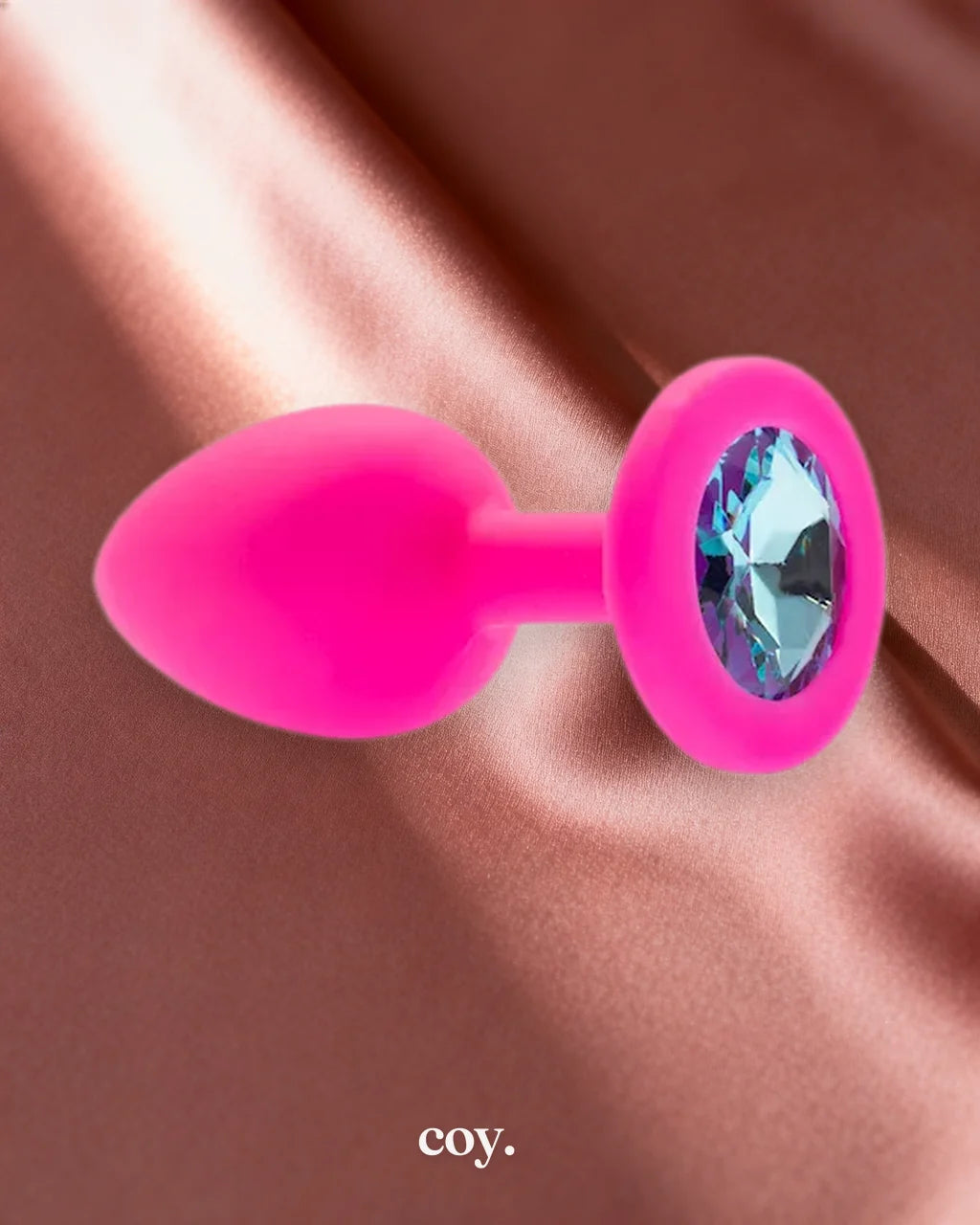 Share Satisfaction Kink Range Silicone Gemmed Butt Plug Small — Coy