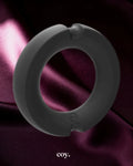 Doc Johnson Kink Silicone Covered Metnal Cock Ring 35 MM — Black — Coy
