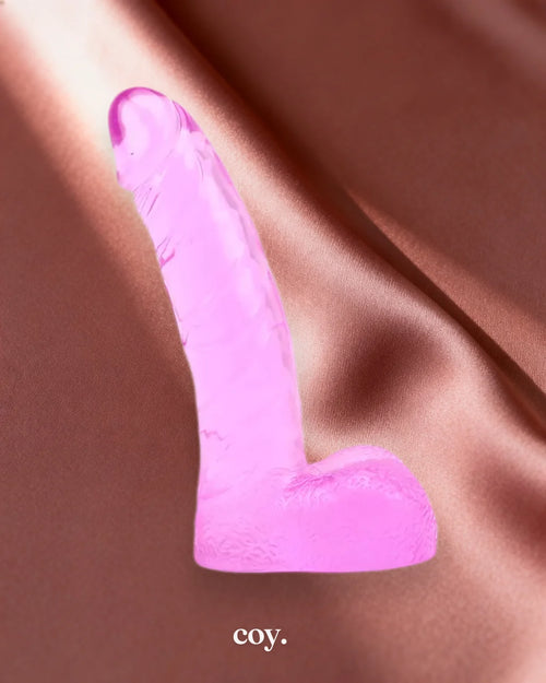 Aeystheter Collection Ding Dong Dildo with Balls 5 Inch — Pink — Coy